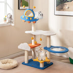 49 Inches Tall Cat Tree With UFO Top Perch Space Capsule And Sisal Scratching Posts