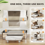 Cat Litter Box ,Top And Side Entry Enclosed Litter Box With Flip Top