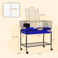Two-Story Small Animal Cage Removable From Stand