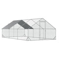10 x 20 x 6.5 Chicken Coop Cage, Outdoor Hen House w/Cover & Lockable Door