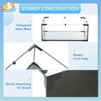 23.5" Hamster Cage, Gerbil Cage with Glass Basin for Small Hamsters, Black
