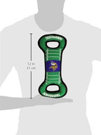 NFL Football Field DOG TOY with Squeaker. - MINNESOTA VIKINGS - For Tug, Toss, and Fetch. - Tough & Durable PET TOY
