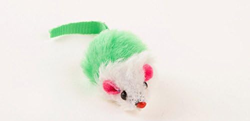Play Fur Mice Cat Toys – Mixed Bag of 10 Play Mice with Rattling Sounds – 4 Color Variety Pack of Catnip Toy