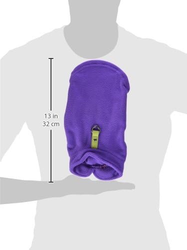 Gooby Fleece Vest Dog Sweater - Lavender, Small - Warm Pullover Fleece Dog Jacket with O-Ring Leash for Small to Medium Dogs