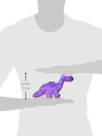 goDog Just For Me Dinos Bruto Squeaky Plush Dog Toy, Chew Guard Technology - Purple, Mini