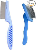 We Love Doodles Large Dog Face Grooming Comb & Large Slicker Brush Bundle