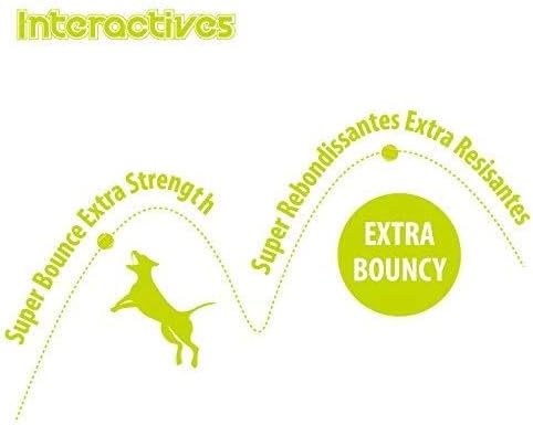 ALL FOR PAWS Interactive Super Bounce Tennis Balls Dog Toy, Pet Safe Toys for Exercise and Training, 2.5 Inch Diameter (6 Pack)