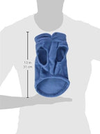 Gooby - Fleece Vest, Small Dog Pullover Fleece Jacket with Leash Ring, Blue, Small
