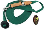 Southwestern Equine 35' Flat Cotton Web Lunge Line with Bolt Snap & Rubber Stop (35', Emerald)
