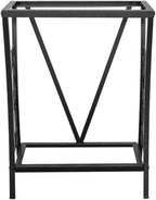 MAKLAINE Traditional Steel 10 Gallon Metal Aquarium Stand in Black