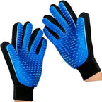 Pet Grooming Gloves for Dogs & Cats (2 Pack) – Deshedding Hair Remover Mitts with Soft Silicone Massage Bristles – Dual-Sided Grooming & Bathing Gloves for Long & Short Hair Pets –