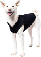 Gooby Fleece Vest Dog Sweater - Black, X-Small - Warm Pullover Fleece Dog Jacket with O-Ring Leash for Small to Medium Dogs