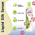 Pet Silk Liquid Silk Serum 4oz, Leave-in Finishing Spray Conditioner & Detangler, Inused with Silk, Vitmain E & Panthenol Designed for a Shiny, Healthy & Moisturized Skin & Coat