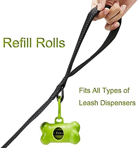 ECO-CLEAN Dog Poop Bags, 24 Rolls/360 Bags with Dispenser, Dog Waste Bags, Unscented, Leak-Proof, Easy Tear-Off