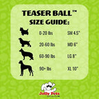 Jolly Pets Teaser Ball Dog Toy, Small/4.5 Inches, Blue