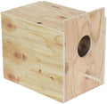 Wooden Nest Box for Outside Mount with Dowel, Large