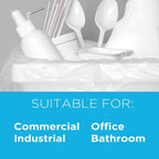 16 Gallon Trash Bags - 8 micron, 1000 Per Case, 24" x 33", 20 Rolls of 50, High Density Clear Trash Can Liners, Ideal for Small Wastebaskets in Office, and Bathroom Use