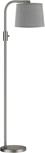 Ambimall Fully Dimmable Floor Lamp - Floor Lamps 9W LED Light Bulbs, Standing Lamps for Living Room with Adjust Head, Modern Standing Light Rotary Switch, Tall Lamp for Bedroom(Grey and Grey)