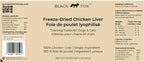 BLACK FOX Freeze-Dried Chicken Liver Training Treats for Dogs and Cats | 270 Treats, 4oz Single Ingredient, Raw, Healthy, All Natural, Human Grade, Recyclable Packaging