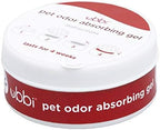 Ubbi Pet Odor Absorbing Eliminator Gel, Smell Removing Solid Lavender Scent Air Freshener, 12 Week Supply