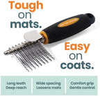 Dematting Cream + Rake Brush - Mat & Tangle Remover Kit | Cream + Rake Brush 2-Step Mat Kit: Apply, Wait 2 Min, Brush Outside-In. For Doodle Coats. No Rinse.