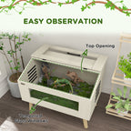30 Gallon Reptile Tank, Top Opening Reptile Enclosure with Glass Windows for Snakes, Lizards Horned Frogs & Chameleons