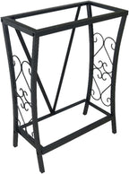 MAKLAINE Traditional Steel 10 Gallon Metal Aquarium Stand in Black