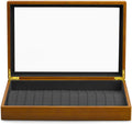 Oirlv Solid Wooden Necklace/Bracelet/Pendant Jewelry Organizer Box 13 Lattice Necklace Showcase Display Holder