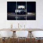 TUMOVO Supercar Wall Art for Living Room Large Size Gray Sports Car Office Wall Decor Canvas Prints Speed Sports Racing Cars Modern Artwork for Bedroom Bathroom Framed Ready to Hang, 60" Wx40 H