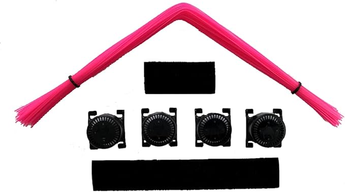 CoyoteVest CoyoteWhiskers Protection Nylon Bristles for CoyoteVest or SpikeVest Dog Harness Vest, Dog Accessories That Deter Coyote, Hawk and Raptor Attacks (Set of 4, Pink)