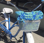 Cruiser Candy Bike Basket Liner Waterproof, Universal Fit for Most Bike Baskets, Stylish 2in1Tote, Bike Basket Cover, EBiKE Front Wire Or Wicker Bike Baskets Fits Up to 15x12x10