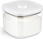 Airtight Rice Container 10 Lbs, Clear Plastic Food Storage Container Bin For Flour Sugar, Dry Food Holder with Easy Locking Lid for Kitchen Pantry Organization and Storage