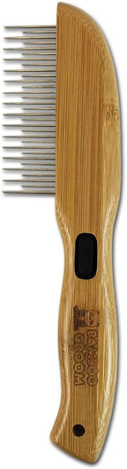 alcott Bamboo Groom Rotating Pin Comb with 31 Rounded Pins for Pets