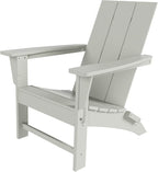Costaelm Folding Adirondack Chairs, Outdoor Patio Adjustable Lawn Chairs, Weather Resistant Outside Firepit Chairs for Porch, Poolside, Garden, Backyard Deck, Sand