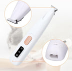 Iaolose Paw Trimmer, Upgrade Multifunctional Pet Hair Clippers Waterproof Rechargeable Pet Shaver with LED Light, Pet Paw Trimmer for Paws Eyes Ears Face Rump (1PC), White