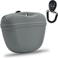 AUDWUD Silicone Dog Treat Pouch,with Dog Training Clicker,Clip on Portable Training Container,Convenient Magnetic Buckle Closing and Waist Clip
