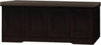 DINZI LVJ Shoe Bench, Entryway Storage Bench with Doors, Cushion, 2-Tier Shoe Rack with 8-Cubby, 47.2”L x 13.8”W Shoe Organizer Cabinet, Adjustable Shelf, Living Room, Bedroom, Espresso