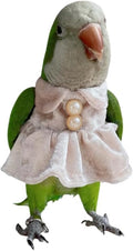 Bird Costume Bird Diaper Flight Suit Parrot Velvet Fleece Skirt Clothes Cosplay Photo Prop for Conure Lovebird Parakeet Cockatiel Macaw Small Animals Apparel (White,Sulphur-Crested Cockatoo)