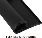 VIVAGLORY Dog Bowl Mat Grippymat Pet Food Mat, Waterproof Washable Nonslip Silicone for Pet & Cat, Food and Water Placemat with Lip & Raised Edges for Indoor Floor, S, Black