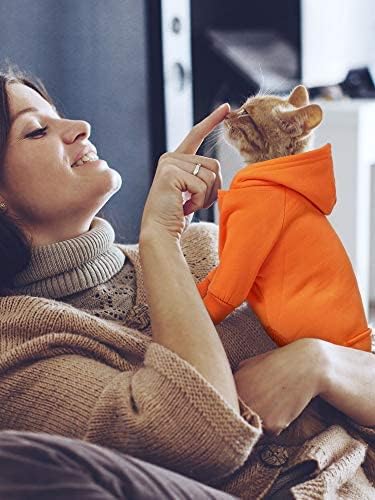 6 Pieces Dog Hoodie Dog Clothes Sweaters with Hat, Pet Winter Clothes Warm Hoodies Coat Sweater for Small Dogs Chihuahua (M)