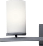 KICHLER 45497BK Crosby Vanity, 3-Light 300 Total Watts, Black