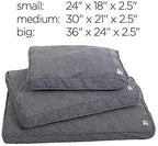 Molly Mutt Sheepy Wool-Filled Crate Pad, GOTS-Certified 100% Organic Cotton Canvas Cover with Soft 100% Natural Wool Insert, Ideal for Dog Bed or Kennel, Rough Gem, 54" x 37" x 2.5"