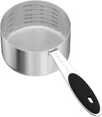 1PCS 3/4CUP(177ml) Dog Cat Food Scoop, Stainless Steel Measuring Cup, Metal Pet Scooper with Inner Precision Scale Measurement