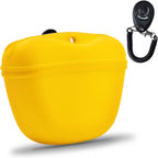 AUDWUD Silicone Dog Treat Pouch,Clip on Portable Training Container,Convenient Magnetic Buckle Closing and Waist Clip,No BPA