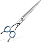 Straight Left Handed Dog Grooming Scissors 7.0'' Professional Dog Shears for Grooming for Pet Cat Japan 440C Dog Scissors for Small Dogs Super Sharp (7.0'' Straight)