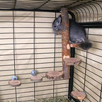 YKD Chinchilla Large Hanging Wooden Rotating Platform - Small Animals Natural Fruit Wood Standing Platform - Squirrel Suger Glider Platform - Bird Perch Platform