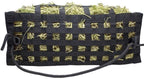 Derby Originals Scratchless Slow Feeder Horse Hay Bag with Super Tough Bottom and 6 Month Warranty (Black with Turquoise Trim)