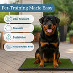 PETMAKER Artificial Grass Puppy Pee Pad for Dogs and Small Pets, 27” x 41” | Reusable 4-Layer Turf Pads for Dogs with Tray, Indoor and Outdoor Fake Grass Potty, Pet Housebreaking Supplies