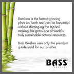 Bass Brushes | Style & Detangle Pet Brush | Alloy Pin | Bamboo Handle | Large Oval | Striped Finish | Model A10-SB
