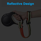 PetBonus Short Dog Leash, Safety Wrist Strap for Retractable Dog Leash, Reflective Design and Adjustable Soft Padded Handle, Extra Layer Security for Pet Stroller (Khaki Green)
